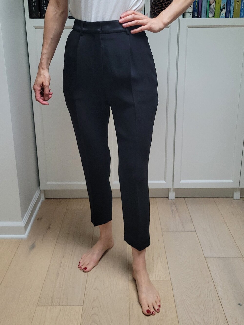Alexander McQueen Black Tailored High-Waist Trousers